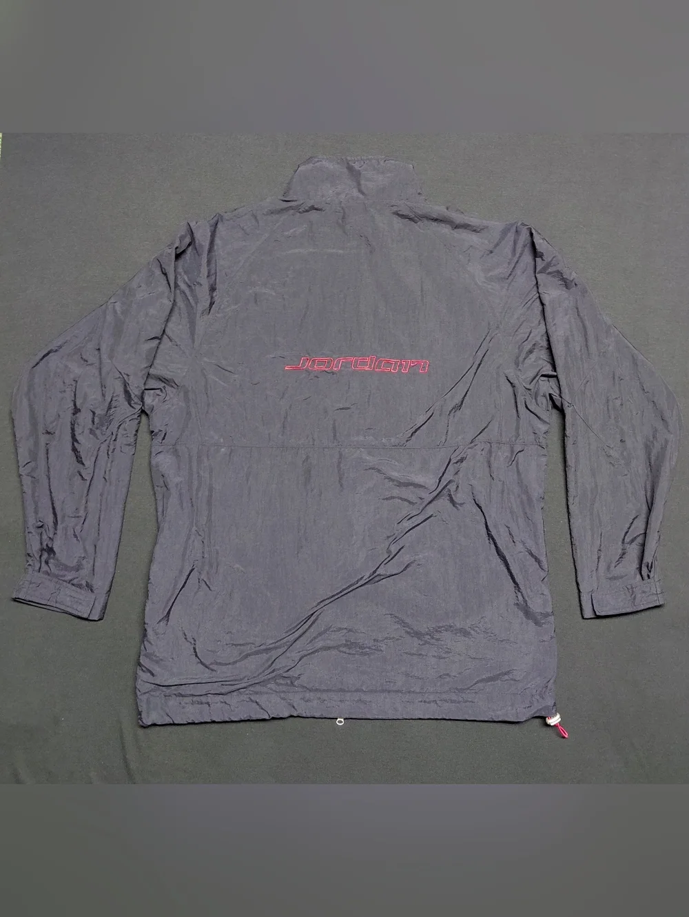 Vintage Air Jordan Nike Black Windbreaker Zip Up Jacket Track Men's Sz XXL - Picture 11 of 13